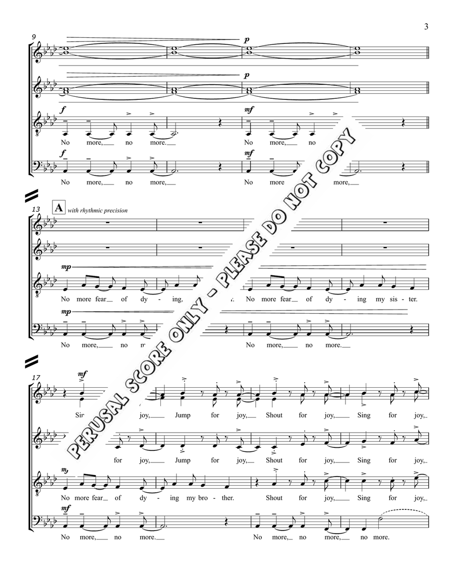 No More Fear Of Dying No More Fear Of Dying 4-Part scores gallery preview page 3