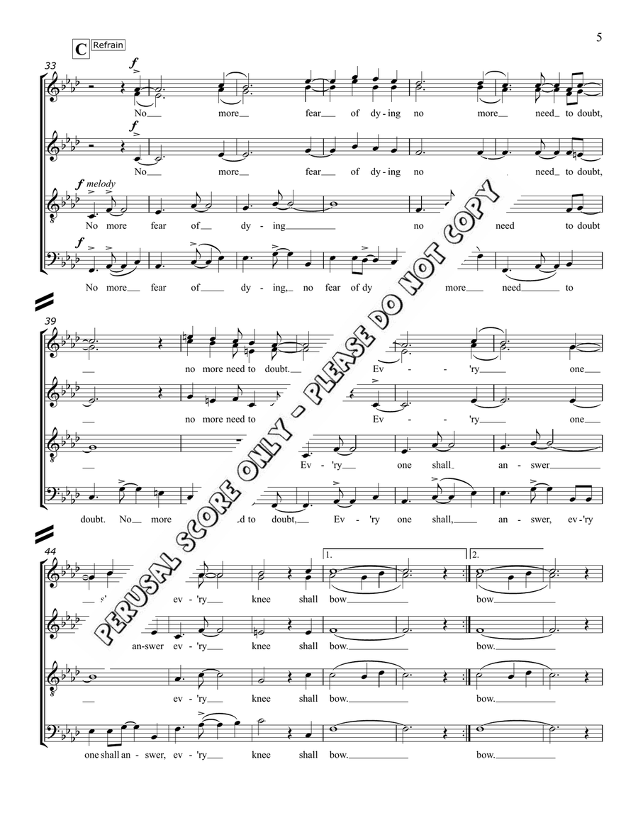 No More Fear Of Dying No More Fear Of Dying 4-Part scores gallery preview page 5