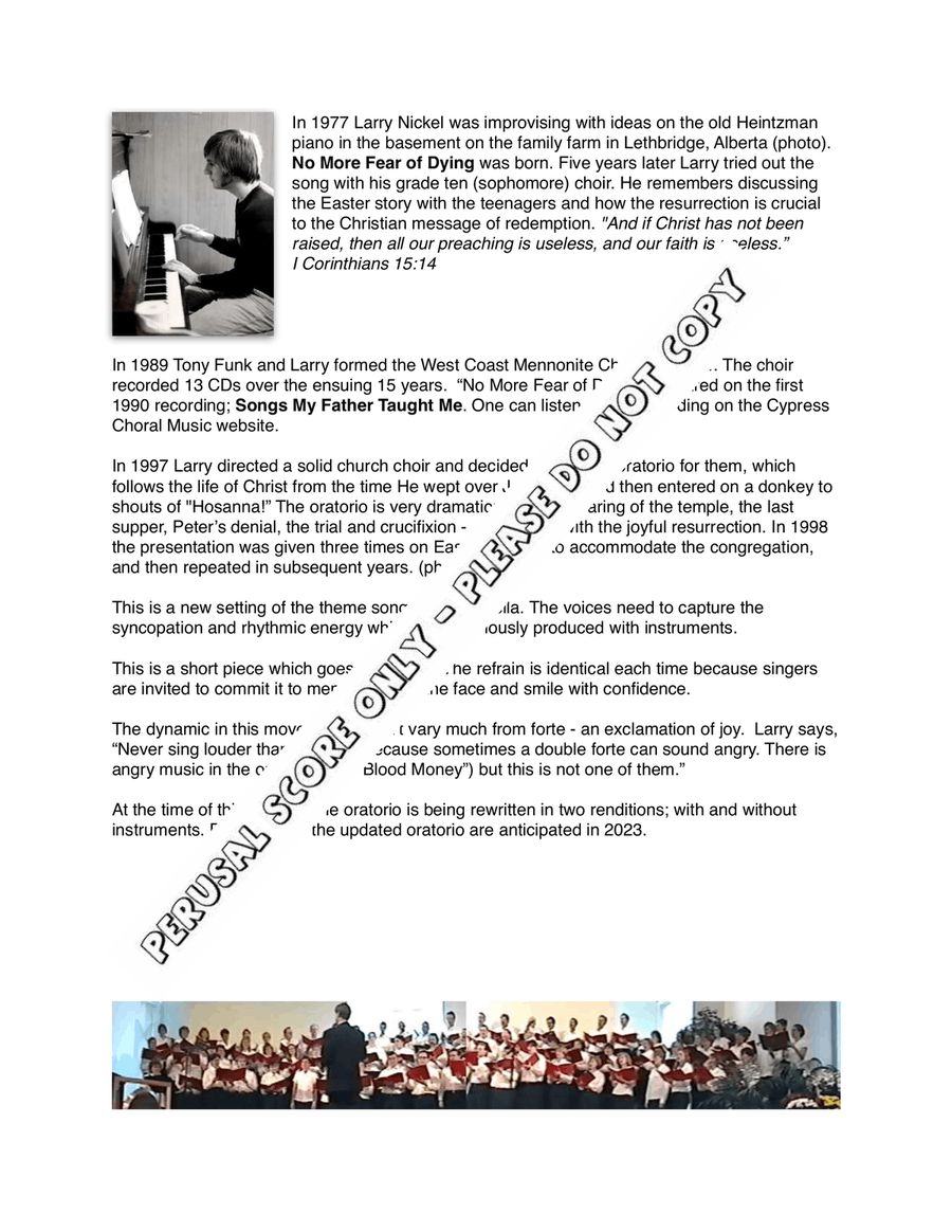 No More Fear Of Dying No More Fear Of Dying 4-Part scores gallery preview page 8