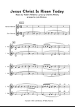 Jesus Christ is Risen Today (soprano recorder and tenor recorder duo)
