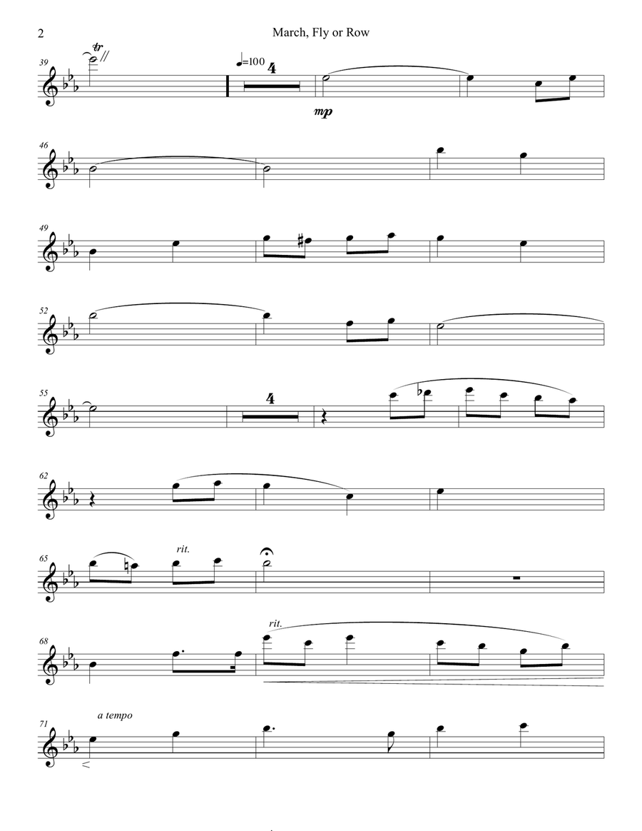 MARCH, FLY OR ROW Woodwind Quintet scores gallery preview page 3