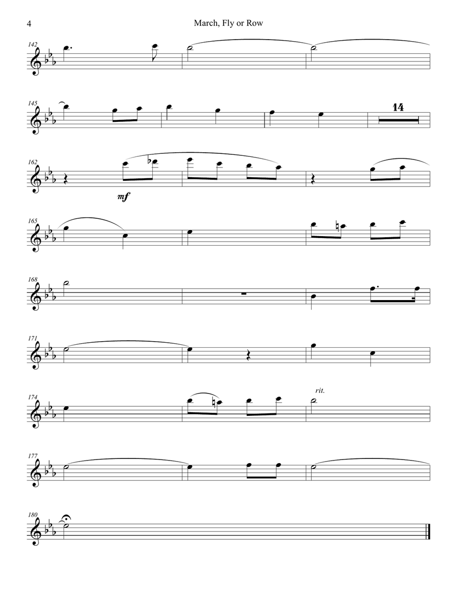 MARCH, FLY OR ROW Woodwind Quintet scores gallery preview page 5