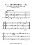 Jesus Christ is Risen Today (for string trio; violin, viola and cello)