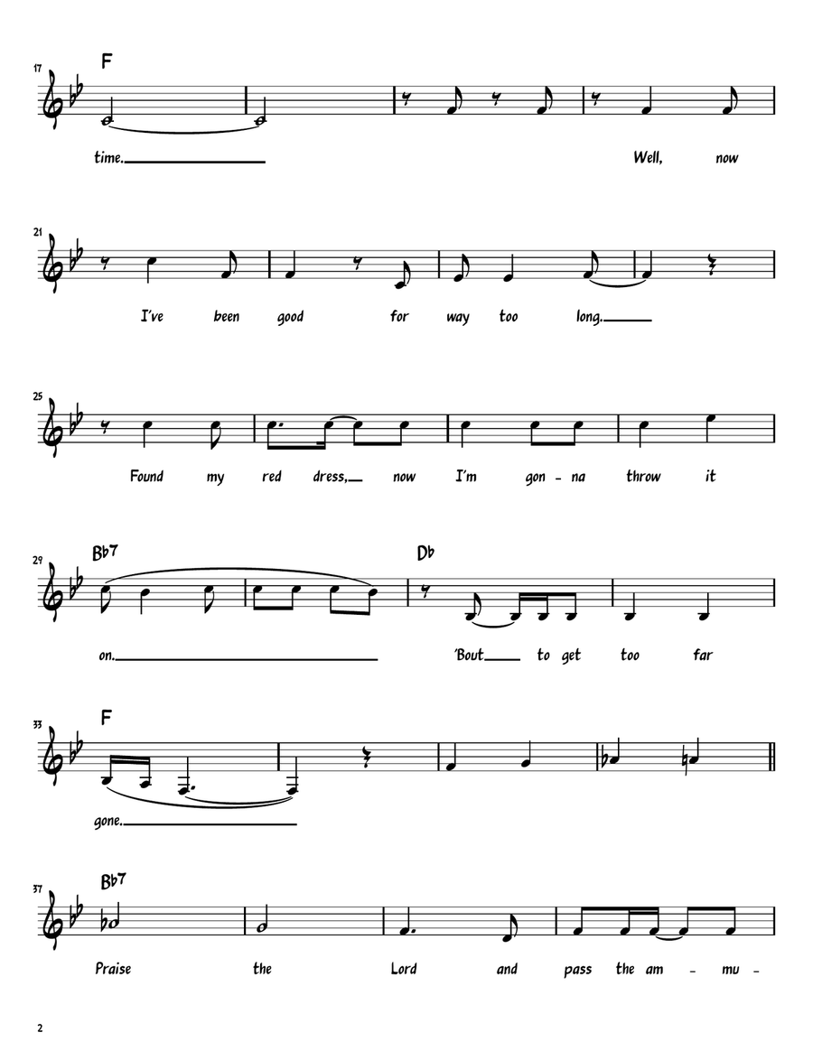 Sin Wagon Sin Wagon Piano scores gallery preview page 2