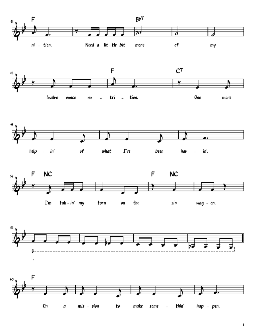 Sin Wagon Sin Wagon Piano scores gallery preview page 3