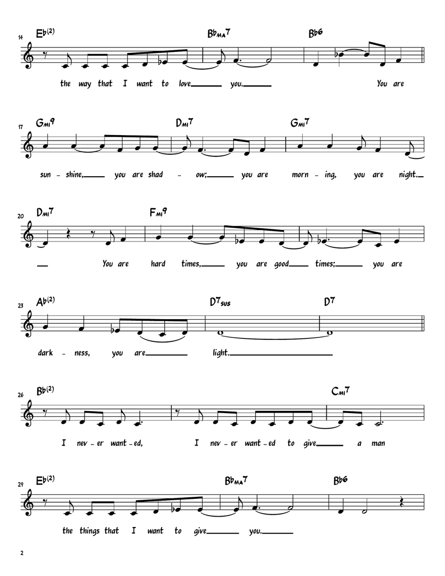 The Way I Want To Touch You Piano scores gallery preview page 2