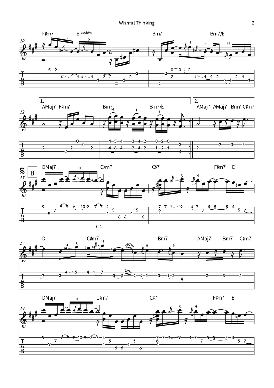 Wishful Thinking Wishful Thinking Electric Guitar scores gallery preview page 2