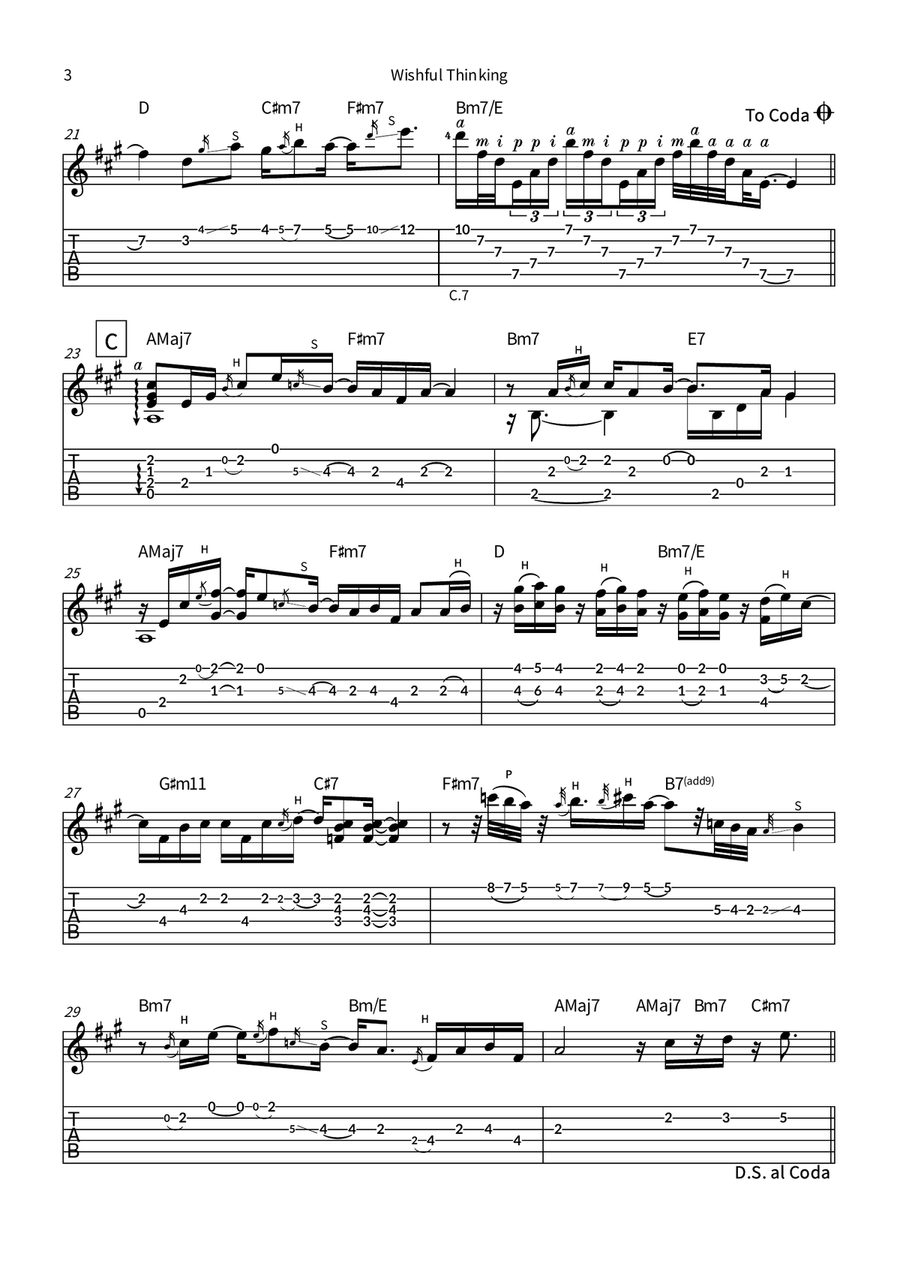 Wishful Thinking Wishful Thinking Electric Guitar scores gallery preview page 3