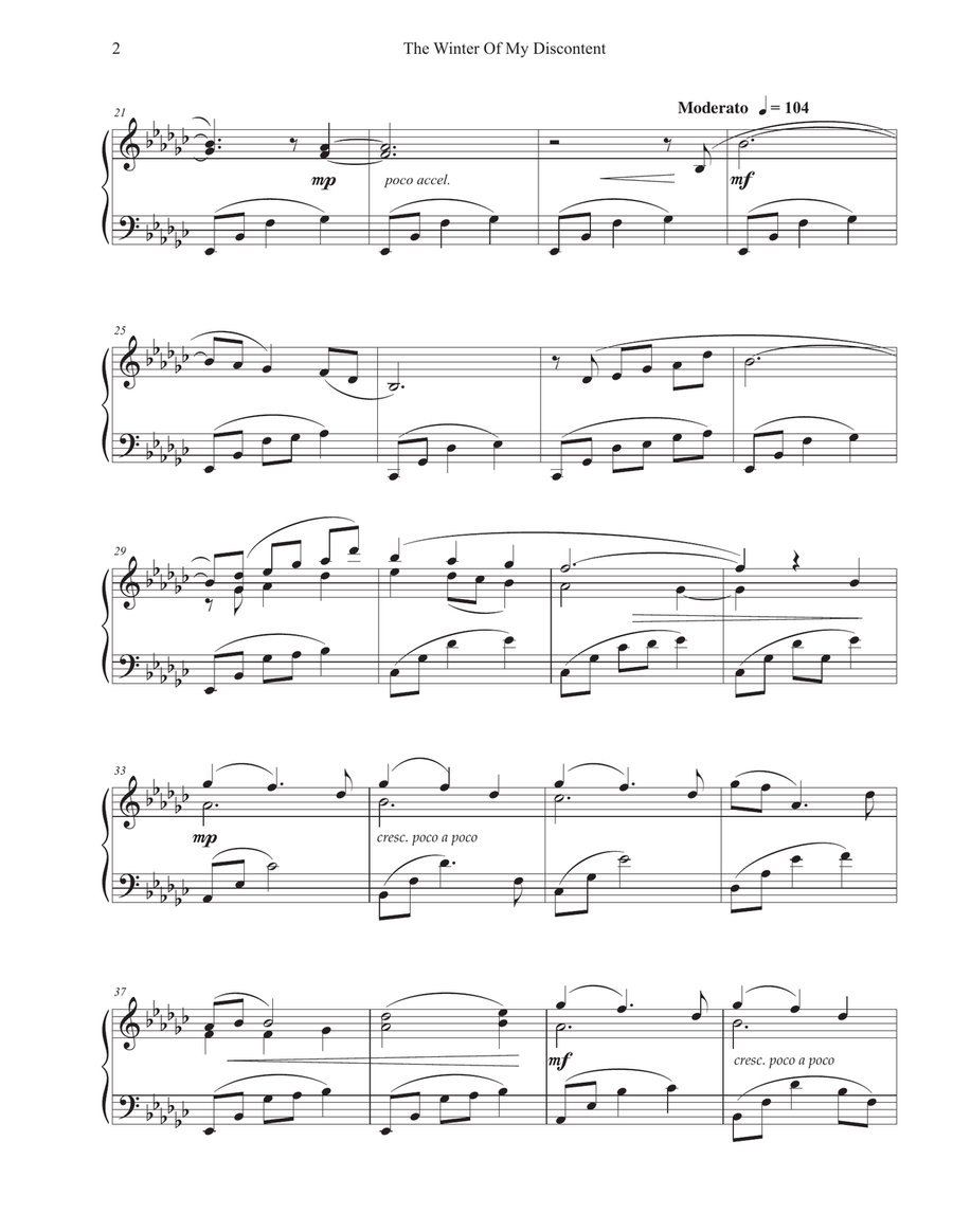 The Winter Of My Discontent Piano Solo scores gallery preview page 2