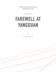 Farewell at Yangguan for solo piano