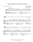 I Want to Walk as a Child of the Light (HOUSTON), High Voice, arr. Brenda Portman