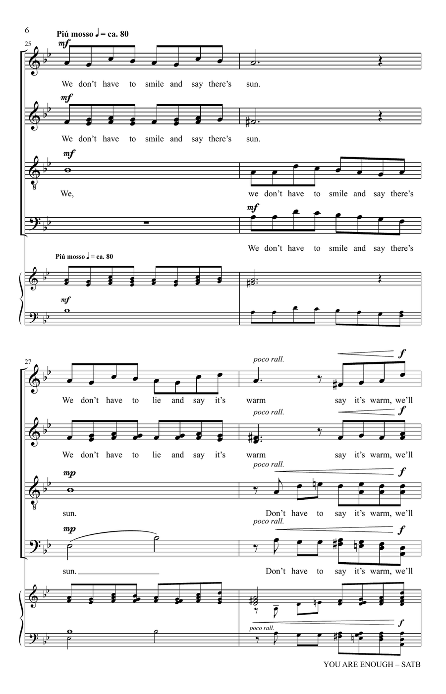 You Are Enough: A Mental Health Suite 4-Part scores gallery preview page 6