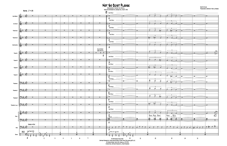 Not So Quiet Please Jazz Ensemble scores gallery preview page 2