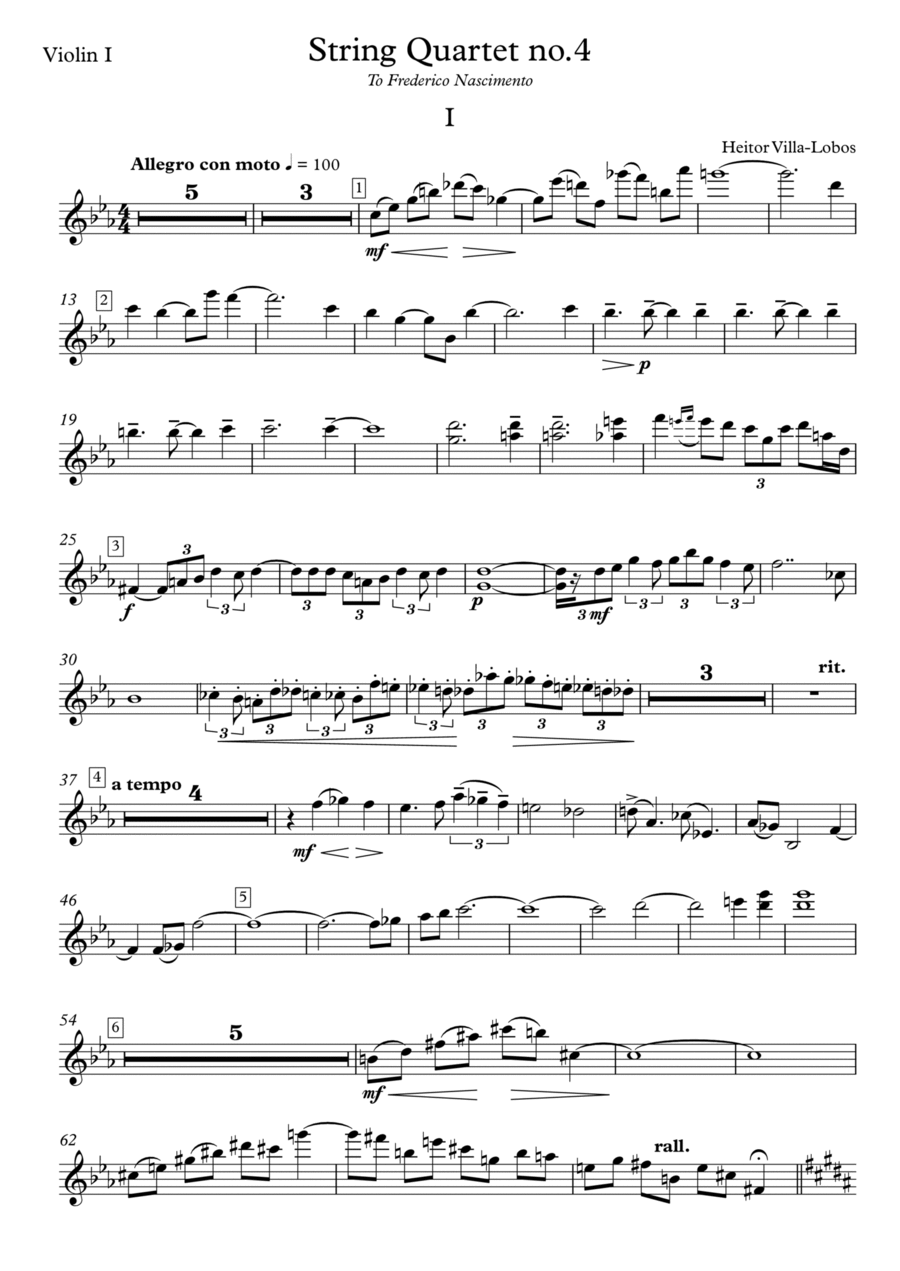 String Quartet No.4 String Quartet scores gallery preview page 1