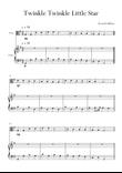 Twinkle Twinkle Little Star for Viola and Piano in G Major. Very Easy.