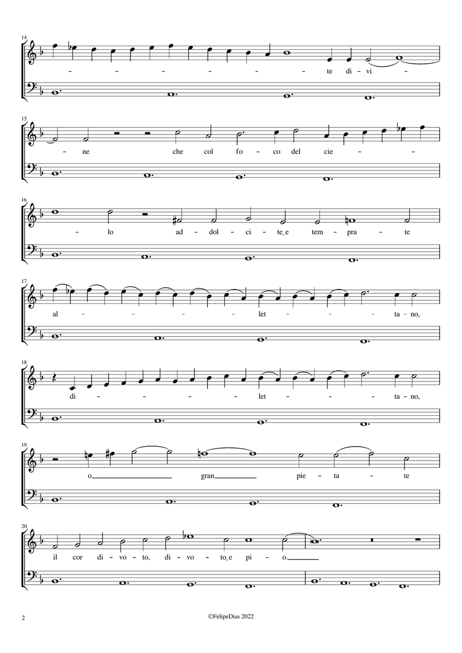 Queste pungenti spine Voice Solo scores gallery preview page 2