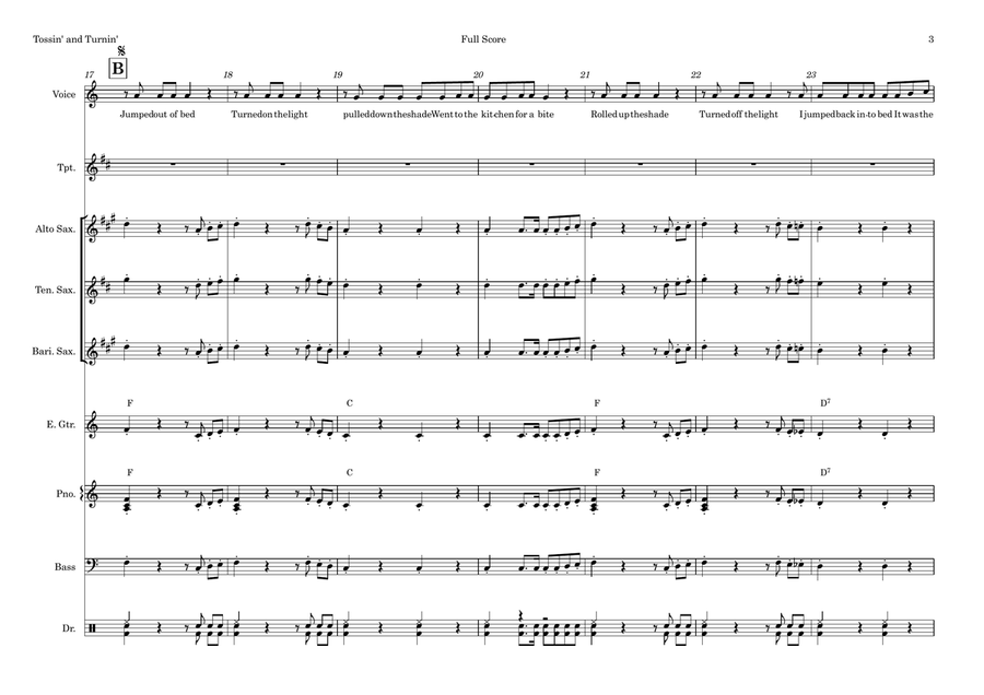 Tossin' And Turnin' Tossin' And Turnin' Large Ensemble scores gallery preview page 3