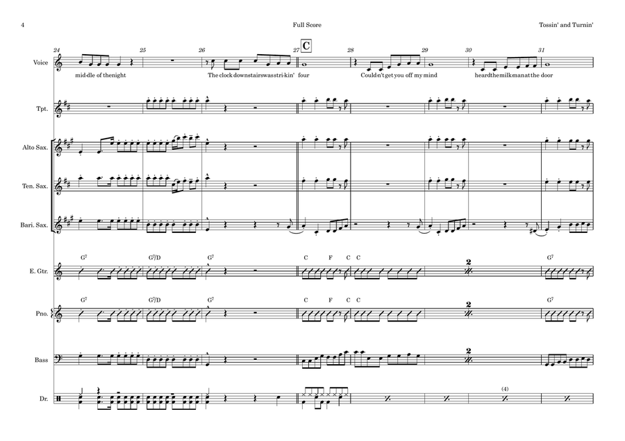 Tossin' And Turnin' Tossin' And Turnin' Large Ensemble scores gallery preview page 4