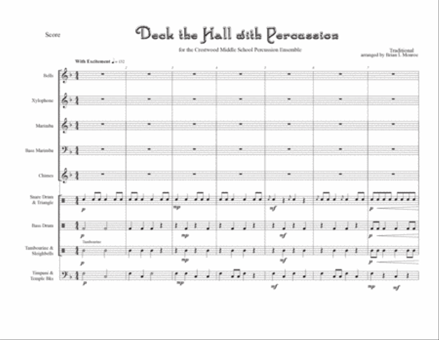 Deck the Halls with Percussion Percussion scores gallery preview page 3