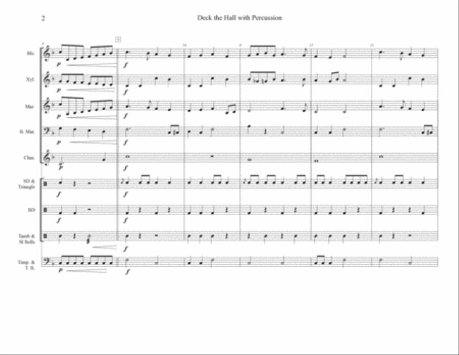 Deck the Halls with Percussion Percussion scores gallery preview page 4