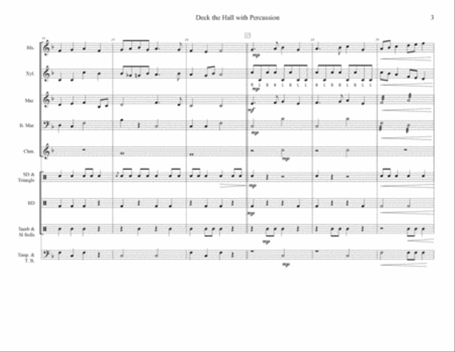 Deck the Halls with Percussion Percussion scores gallery preview page 5