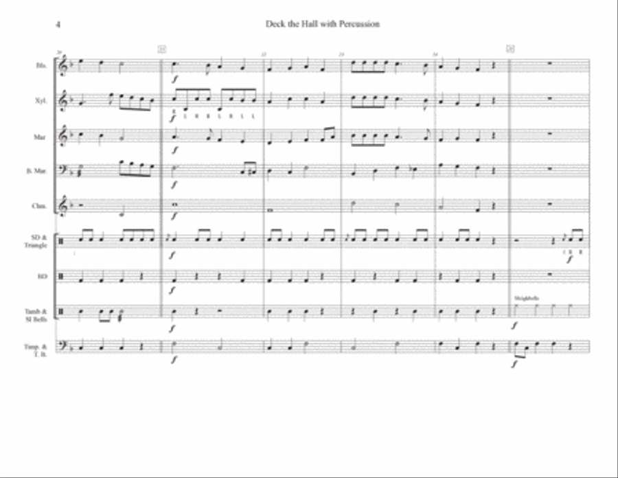 Deck the Halls with Percussion Percussion scores gallery preview page 6
