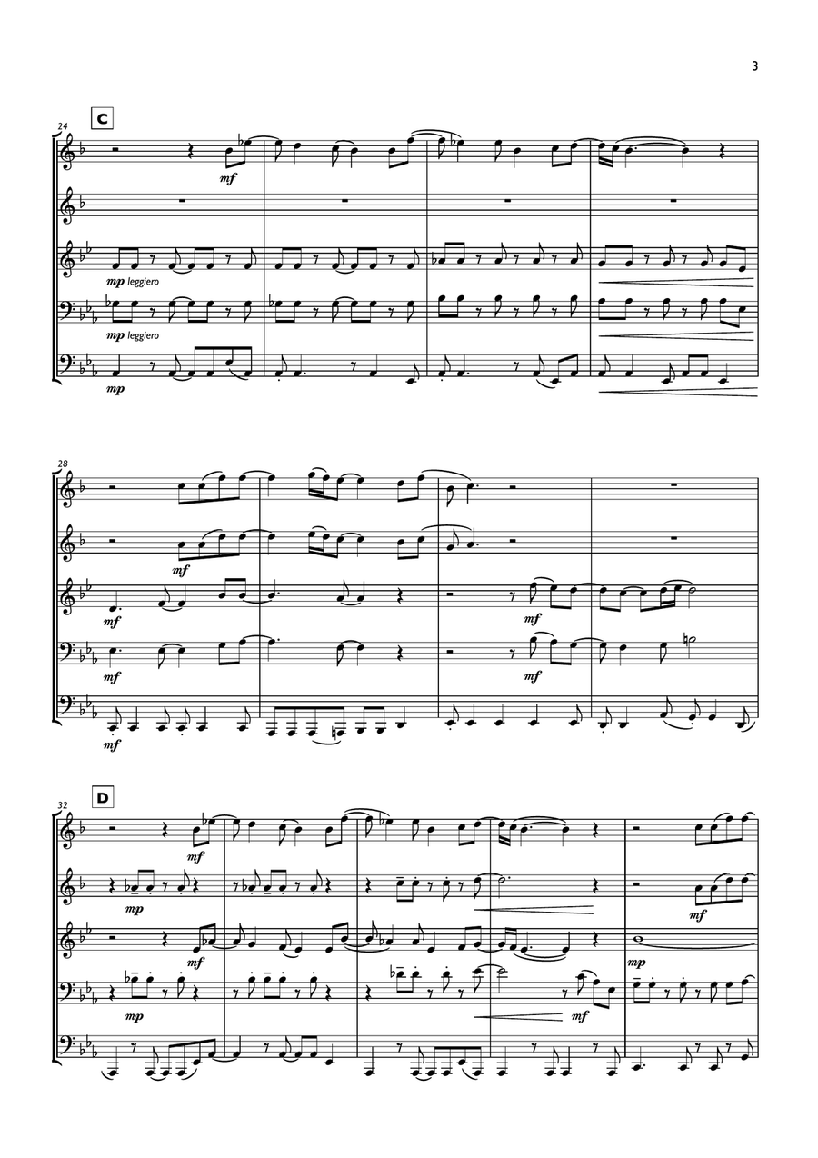 If You Leave Me Now If You Leave Me Now Brass Ensemble scores gallery preview page 3