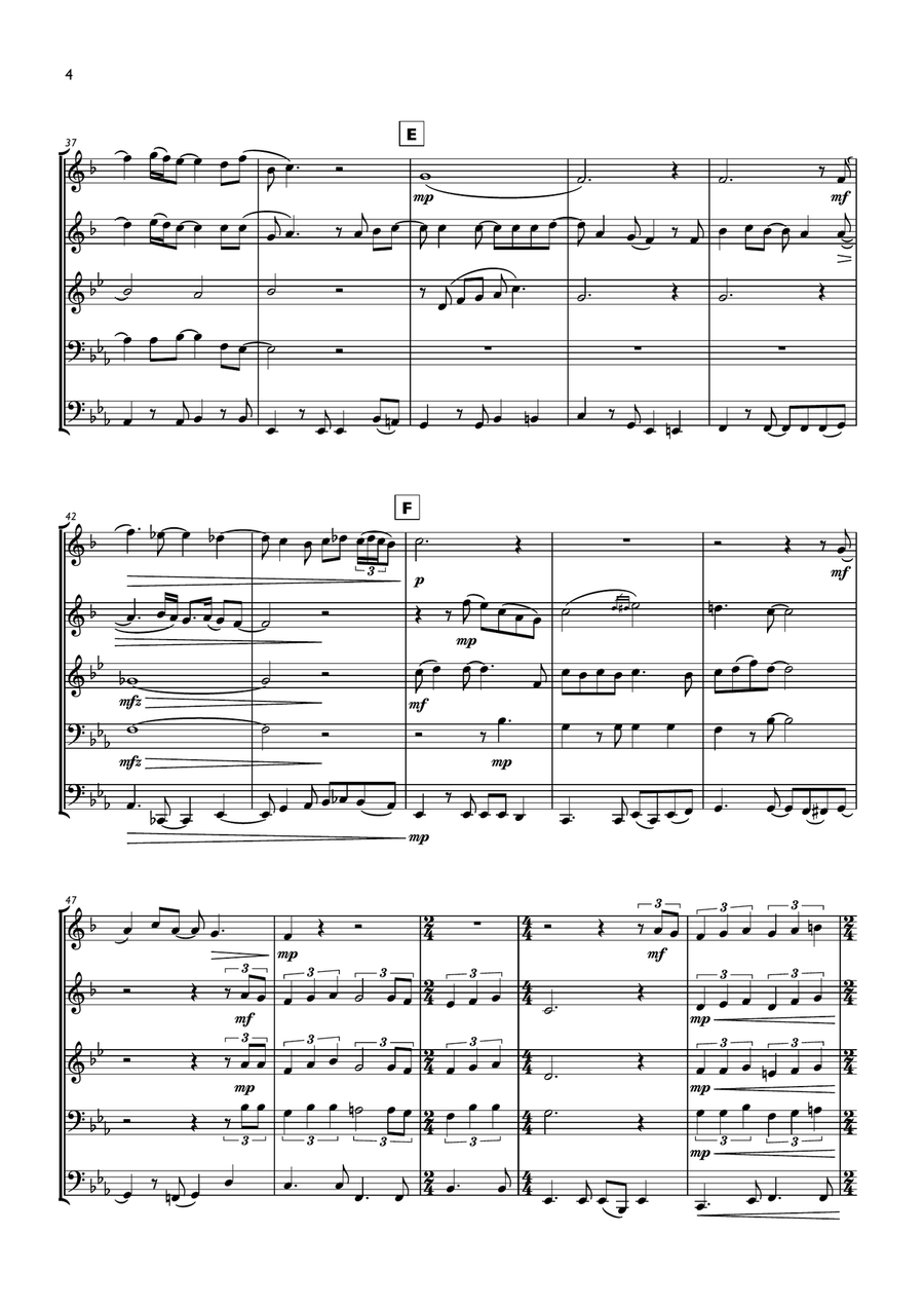 If You Leave Me Now If You Leave Me Now Brass Ensemble scores gallery preview page 4