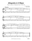 Allegretto in C Major, Op. 101 No. 20