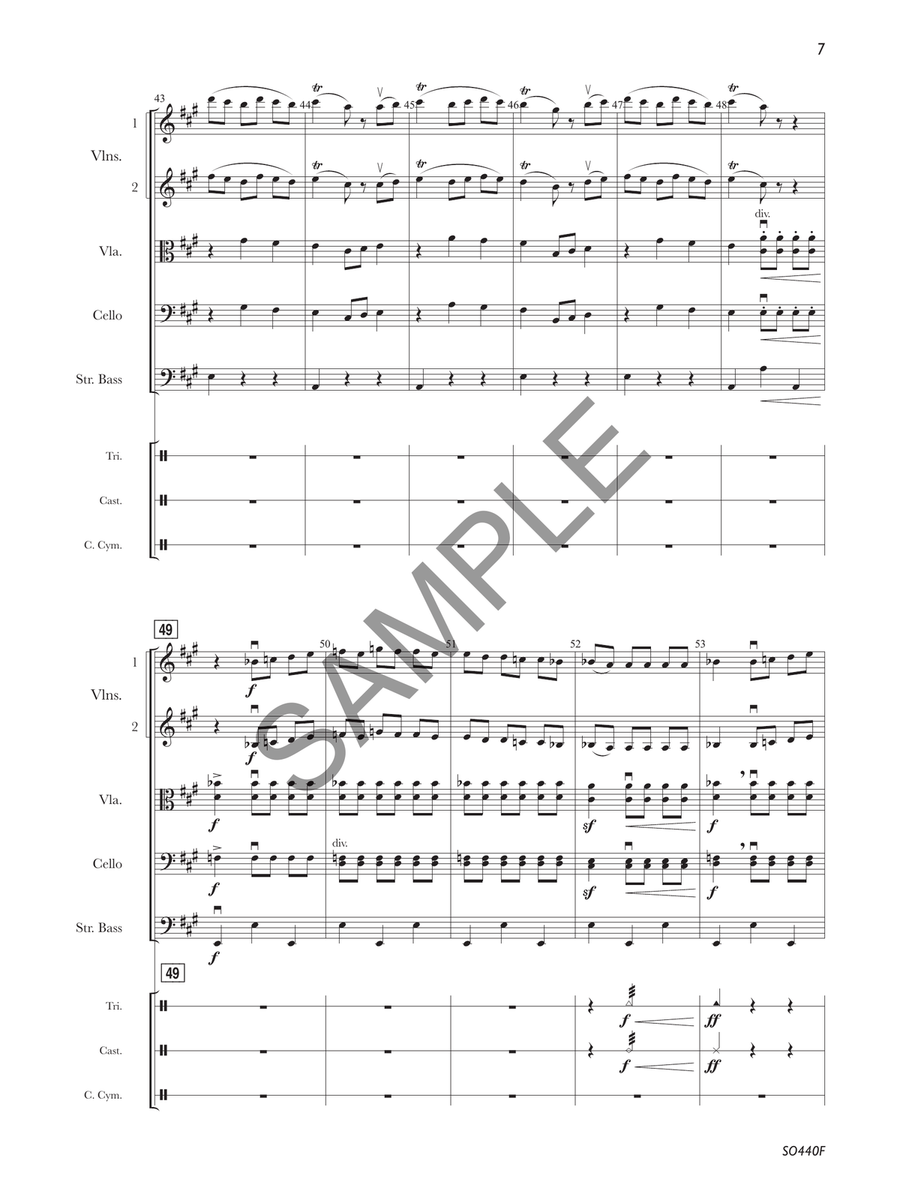Fandango Asturiano From Capriccio Espagnol,Op34-Score by Nikolay Andreyevich Rimsky-Korsakov String Orchestra - Sheet Music page 8