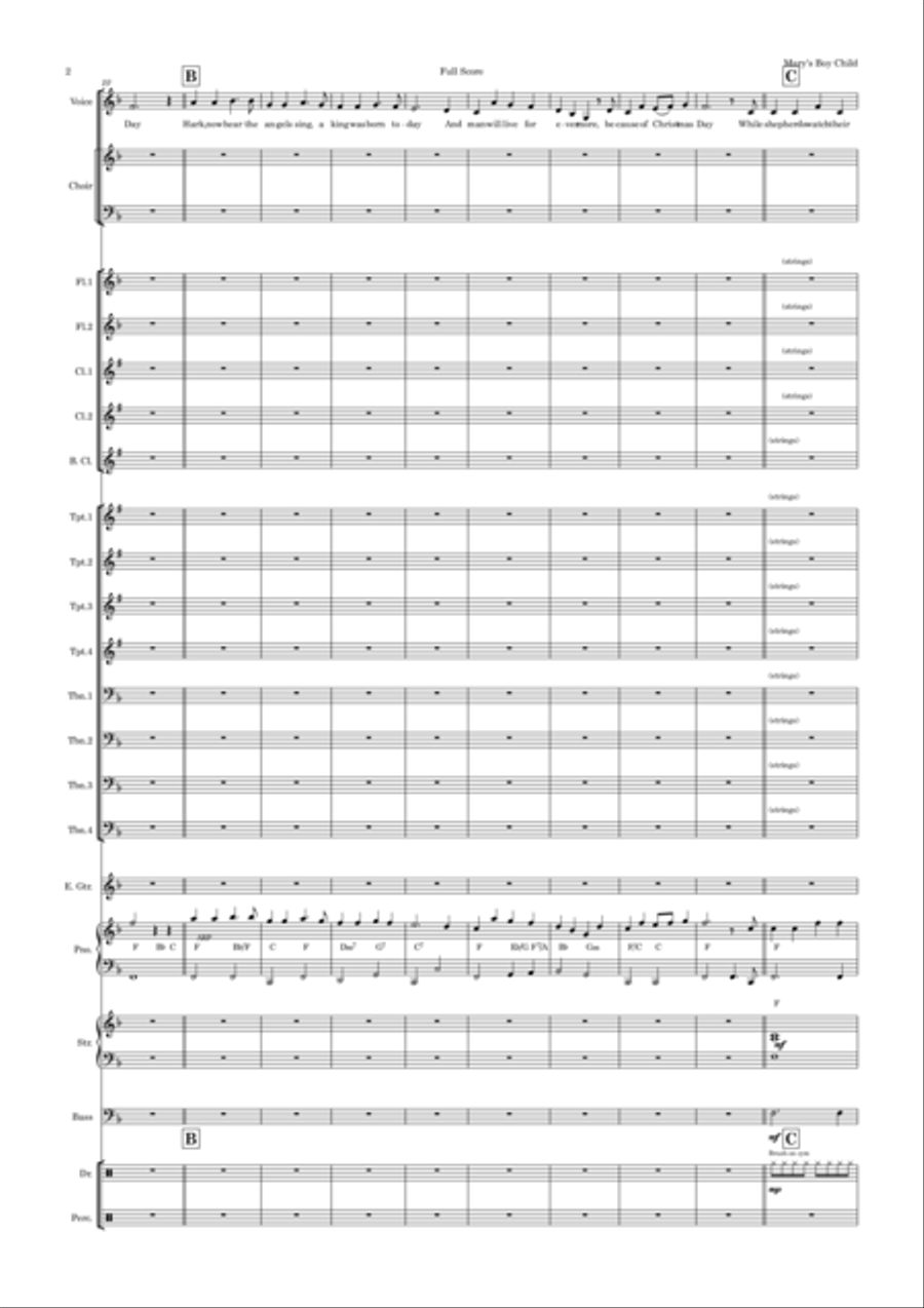 Mary's Boy Child Jazz Ensemble scores gallery preview page 2