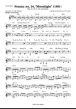 Ludwig van Beethoven - Sonata no. 14 - Moonlight op. 27, no 2, 1st movement - lead sheet