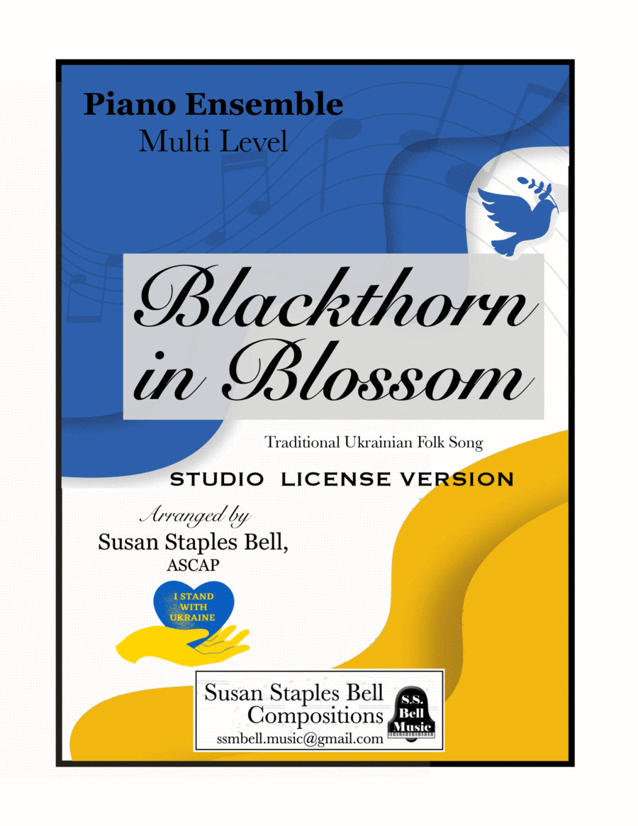 Blackthorn in Blossom, Multi Level Piano Ensemble Piano Quintet scores gallery preview page 1