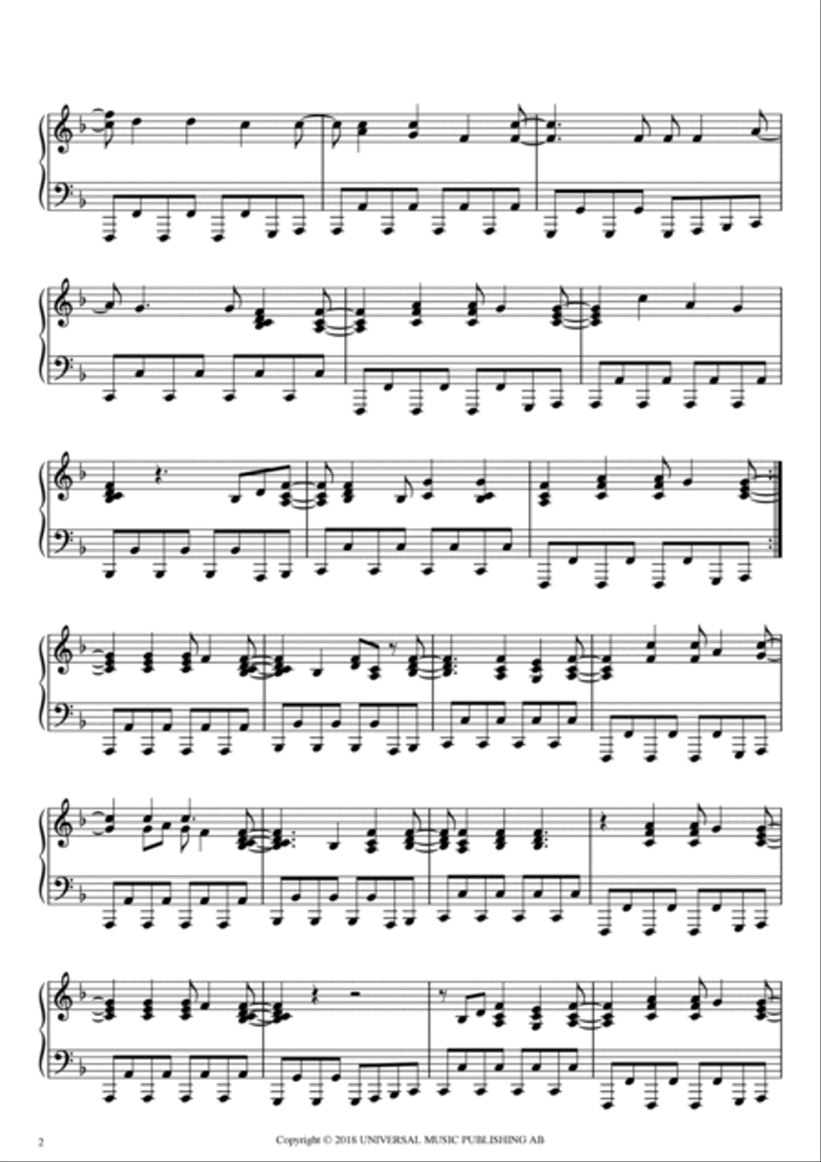 Fran Och Med Du Piano Solo scores gallery preview page 2