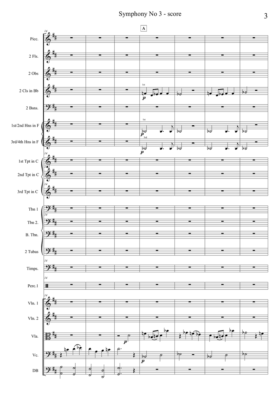 Symphony No.3 (full score & complete set of orchestral parts) Full Orchestra scores gallery preview page 5