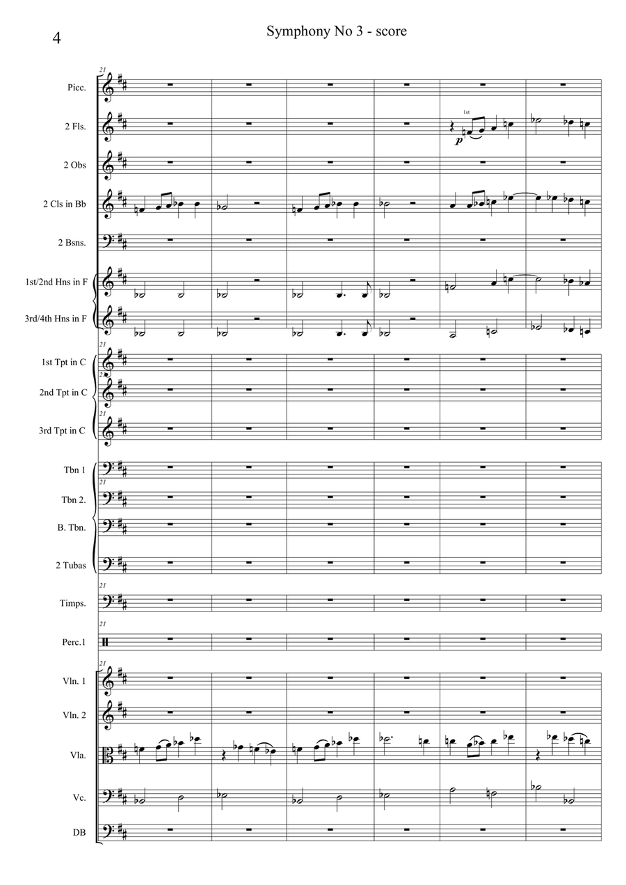 Symphony No.3 (full score & complete set of orchestral parts) Full Orchestra scores gallery preview page 6