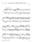 Bach, Concerto in A minor, BWV 1041 - Piano Accompaniment