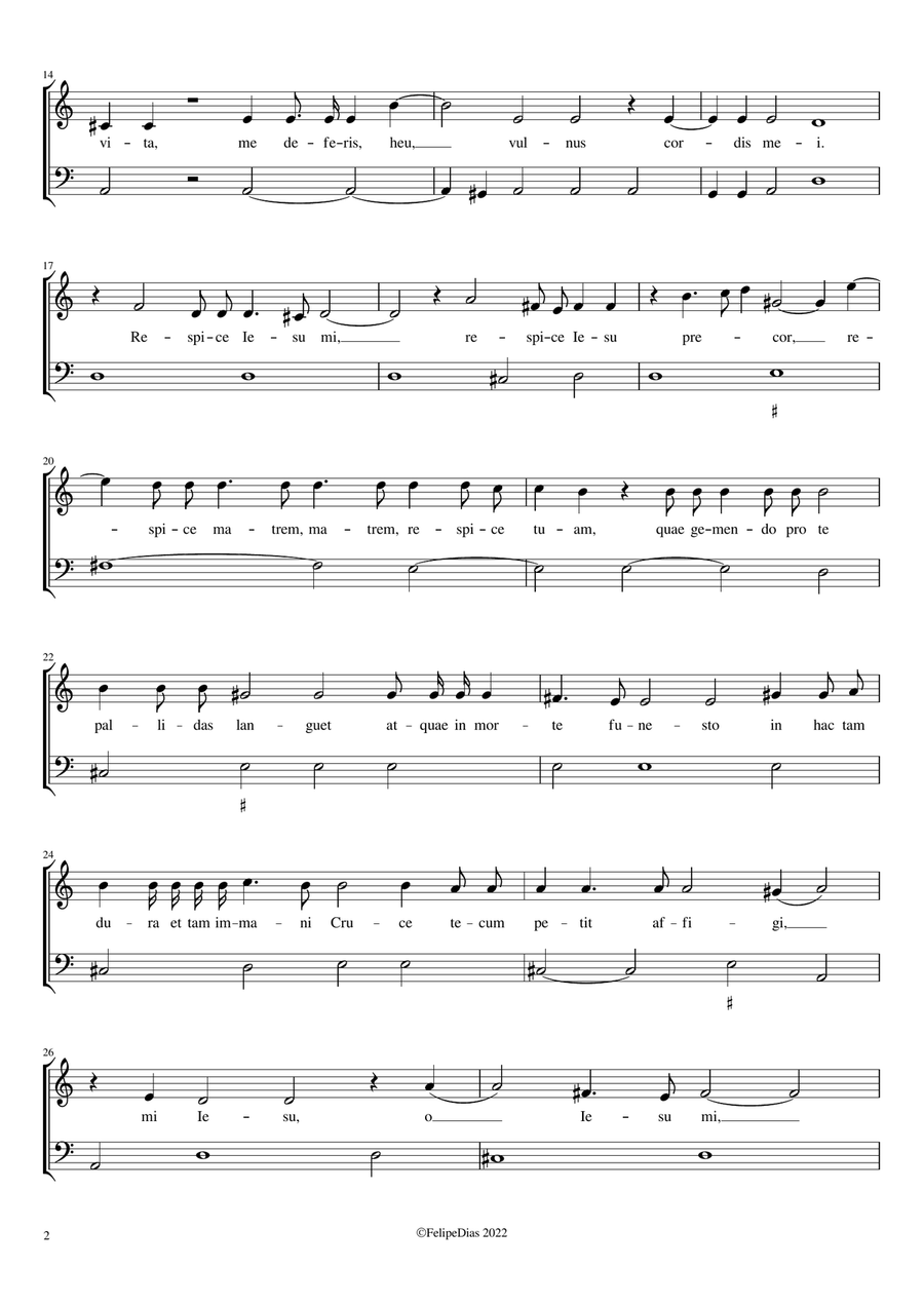 Pianto della Madonna a voce sola: Iam moriar mi Filli Voice Solo scores gallery preview page 2