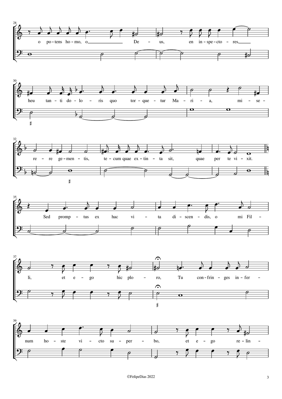 Pianto della Madonna a voce sola: Iam moriar mi Filli Voice Solo scores gallery preview page 3