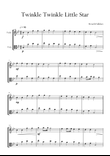 Twinkle Twinkle Little Star in Bb Major for Violin and Viola Duo. Easy.