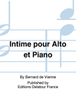 Intime pour Alto et Piano