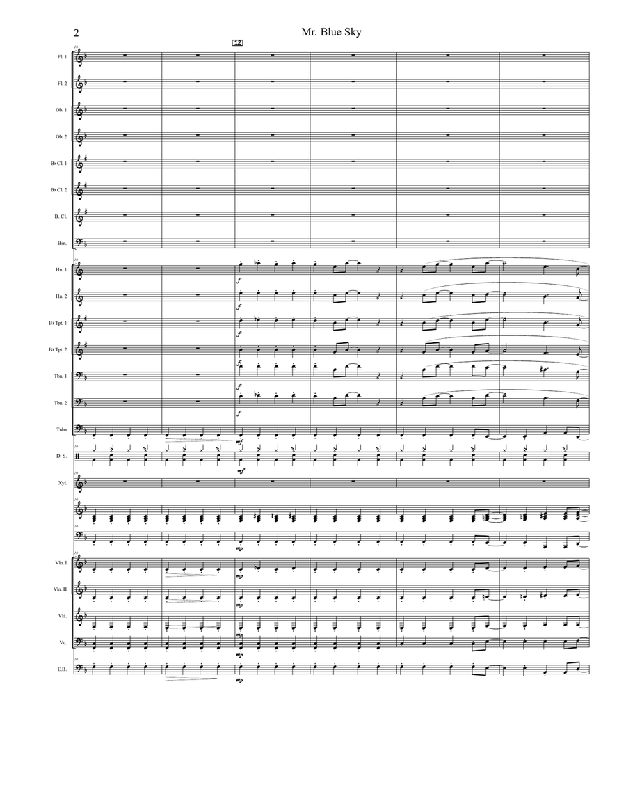 Mr. Blue Sky Mr. Blue Sky Full Orchestra scores gallery preview page 2