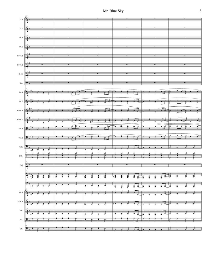 Mr. Blue Sky Mr. Blue Sky Full Orchestra scores gallery preview page 3