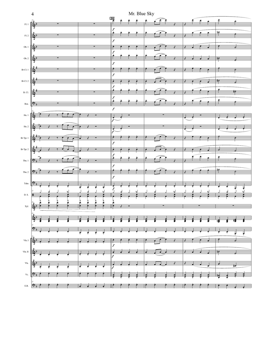 Mr. Blue Sky Mr. Blue Sky Full Orchestra scores gallery preview page 4