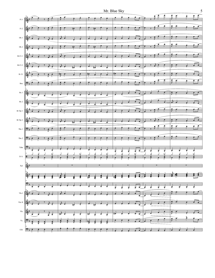 Mr. Blue Sky Mr. Blue Sky Full Orchestra scores gallery preview page 5