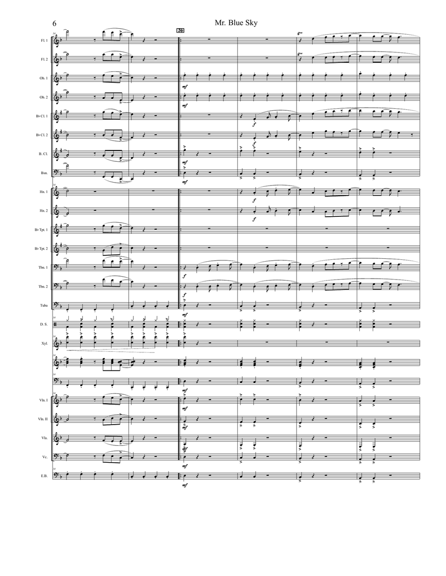 Mr. Blue Sky Mr. Blue Sky Full Orchestra scores gallery preview page 6