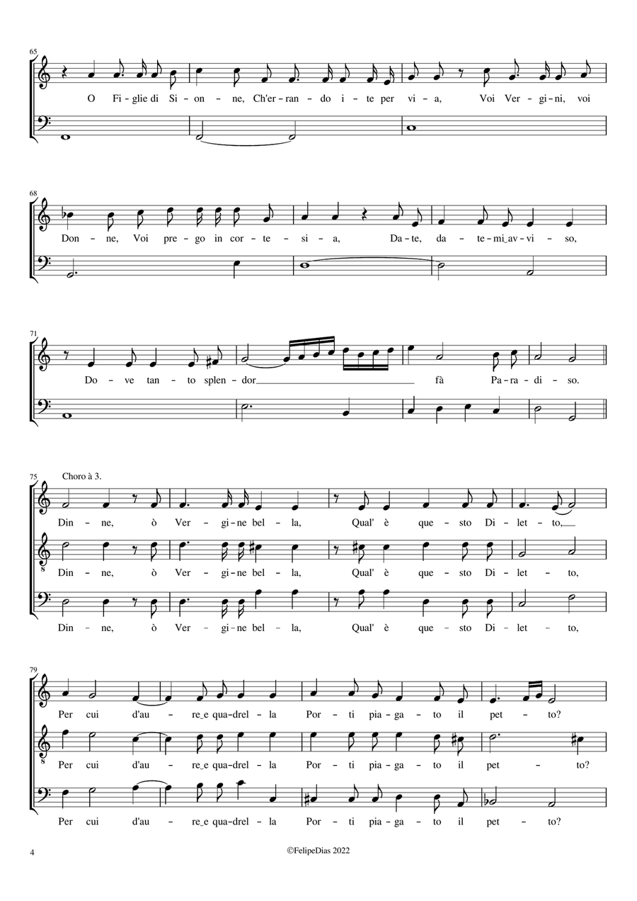 Christo smarrito: Sospirava e spargea (Lamento della Beata Vergine) Small Ensemble scores gallery preview page 4