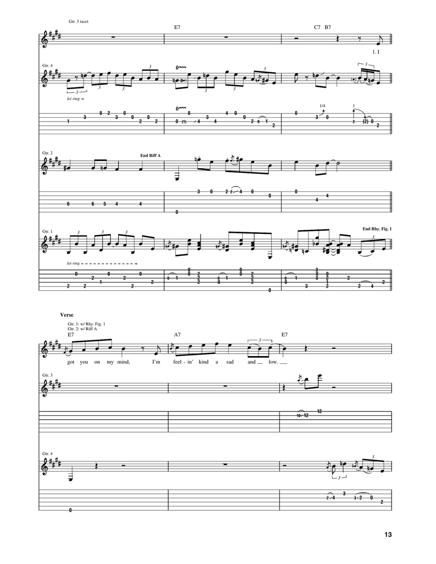Got You On My Mind Electric Guitar scores gallery preview page 4
