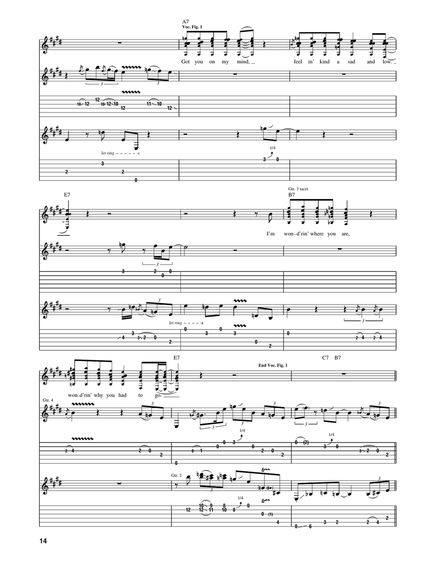 Got You On My Mind Electric Guitar scores gallery preview page 5
