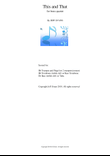 This and That for brass quartet